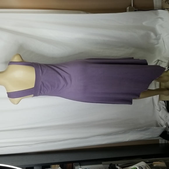 BYRN WALKER ASYMMETRICAL TANK DRESS IN PURPLE SIZE SMALL - Picture 4 of 8